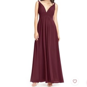 Azazie Maren Bridesmaid Dress in Cabernet Size 4